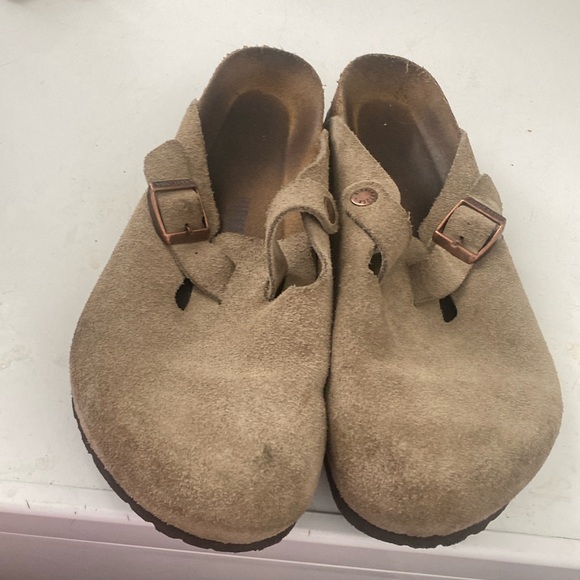 Birkenstock Softbed Boston Soft leather Suede women Sandals 10 - Picture 1 of 6